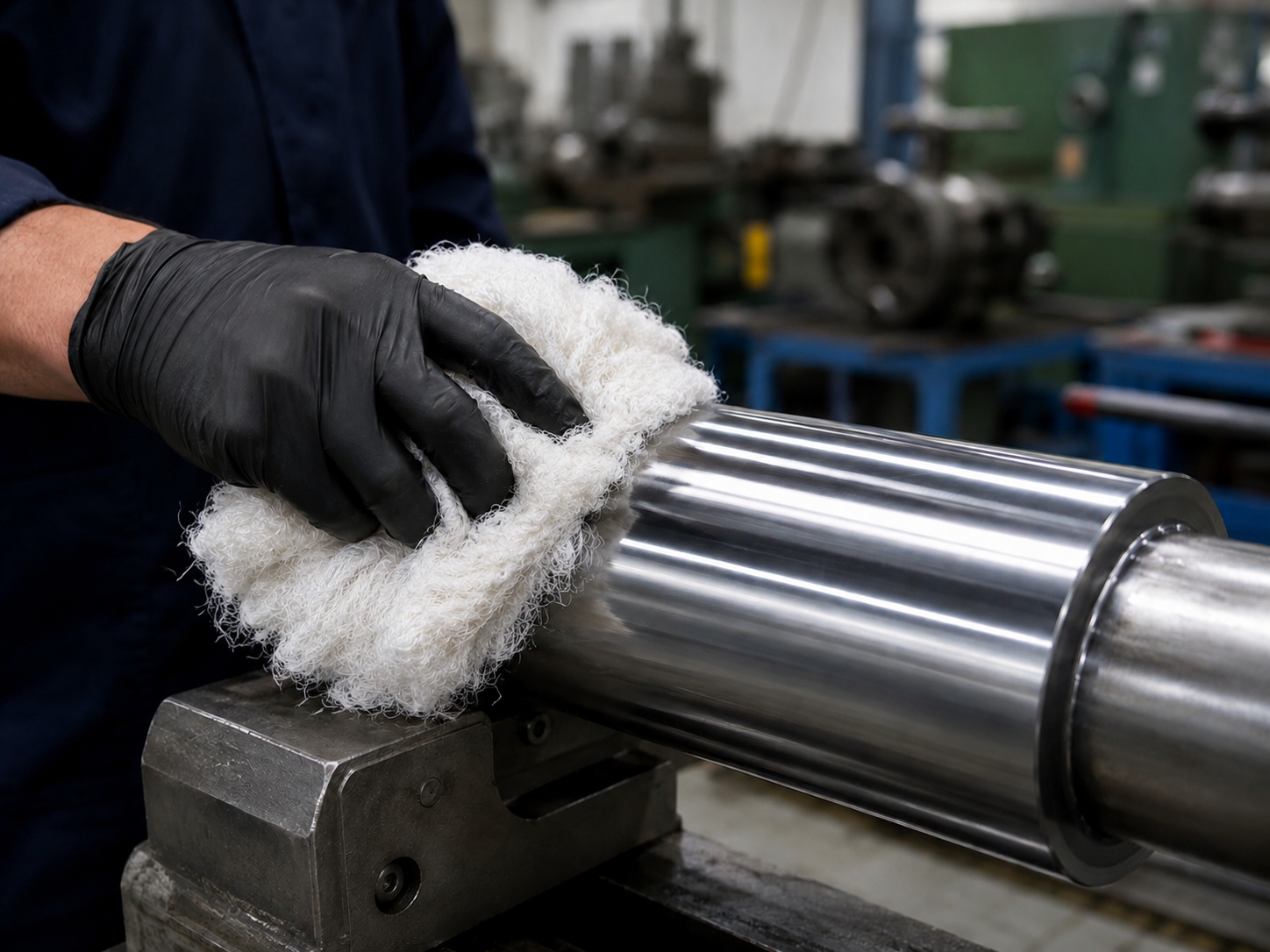 Uso de estopa blanca para pulido industrial
